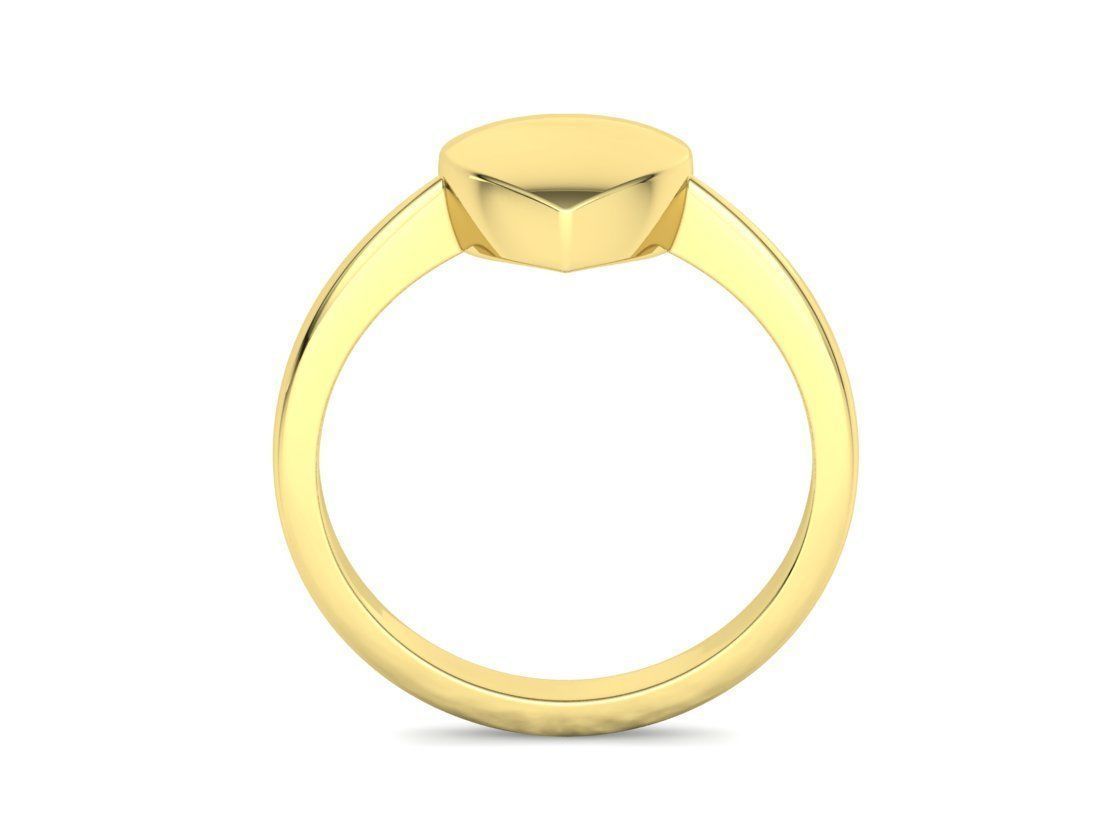 Small Heart Flat Ring Tiny Heart Band 3D print model 3D print model_13
