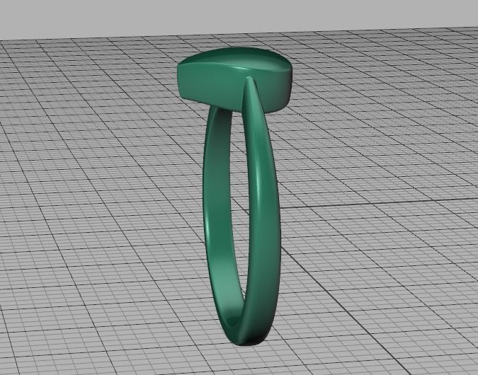 Small Heart Flat Ring Tiny Heart Band 3D print model 3D print model_34