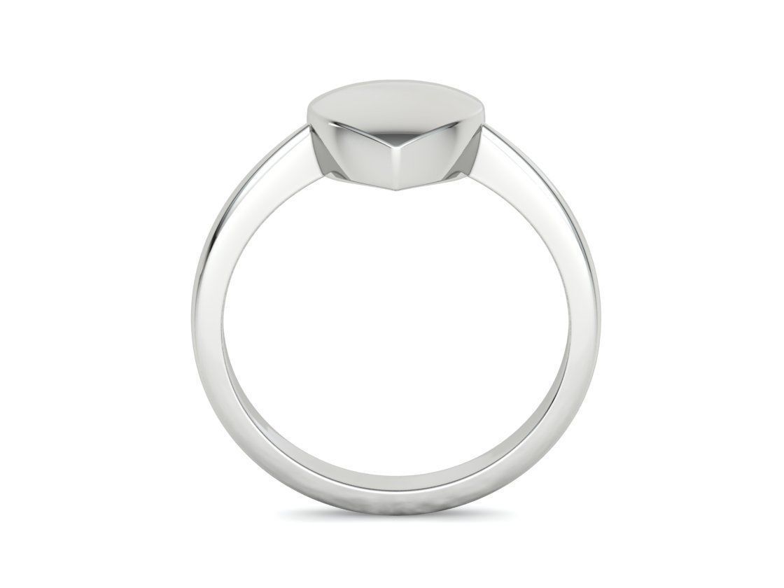 Small Heart Flat Ring Tiny Heart Band 3D print model 3D print model_14