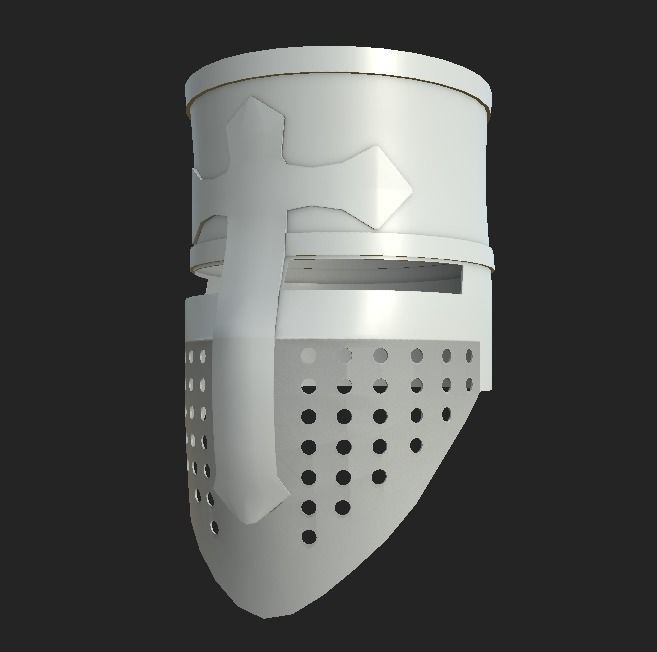 knight helmet Free low-poly 3D model_2
