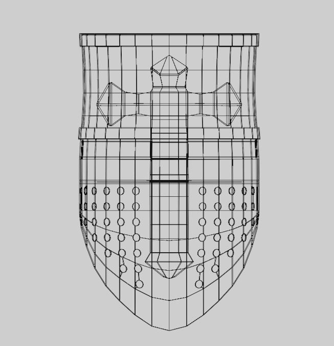 knight helmet Free low-poly 3D model_3