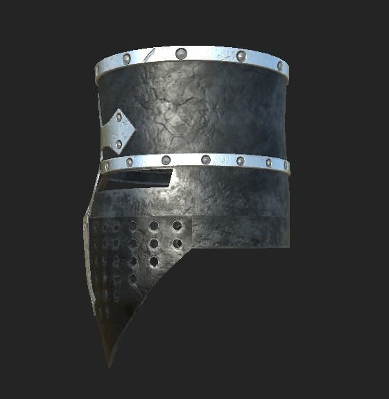 knight helmet Free low-poly 3D model_1