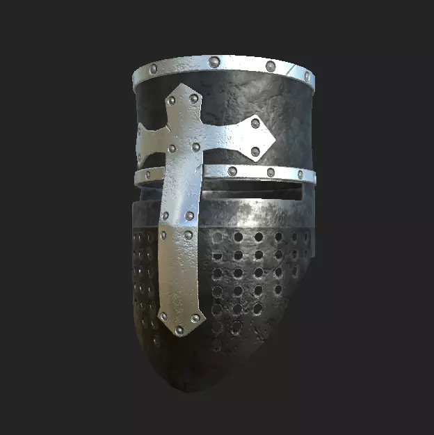 knight helmet Free low-poly 3D model_0