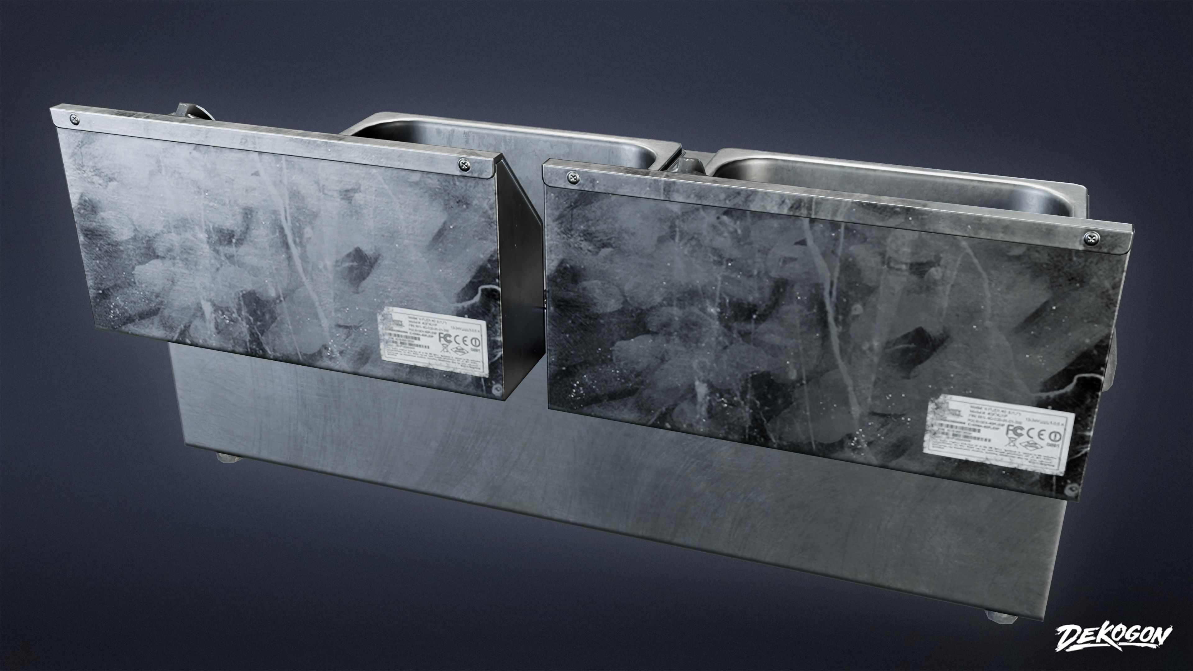 KITCHEN - Fryer 02 - LOW POLY Low-poly 3D model_4