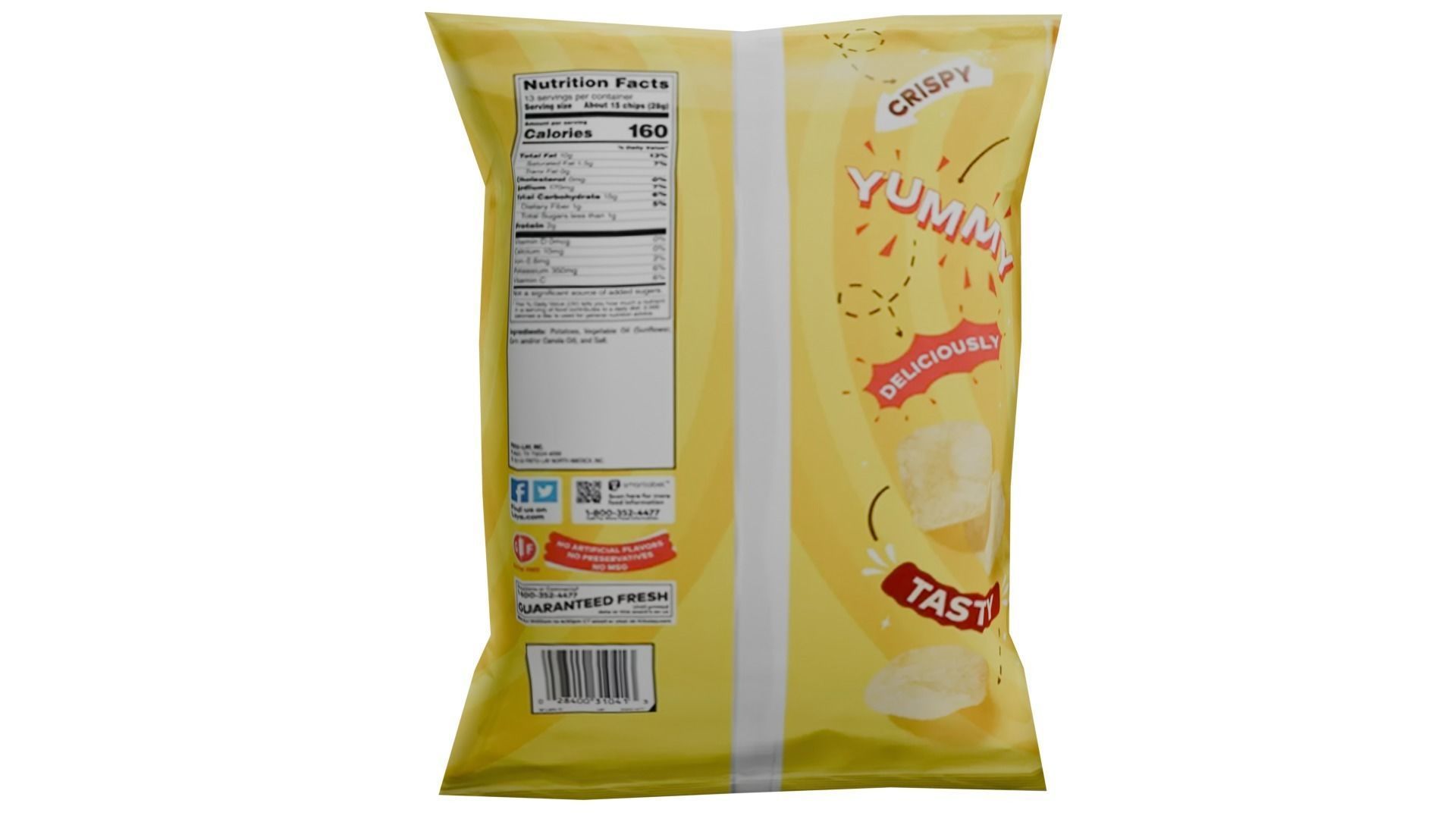 Lays Chips Packet 3D model_5