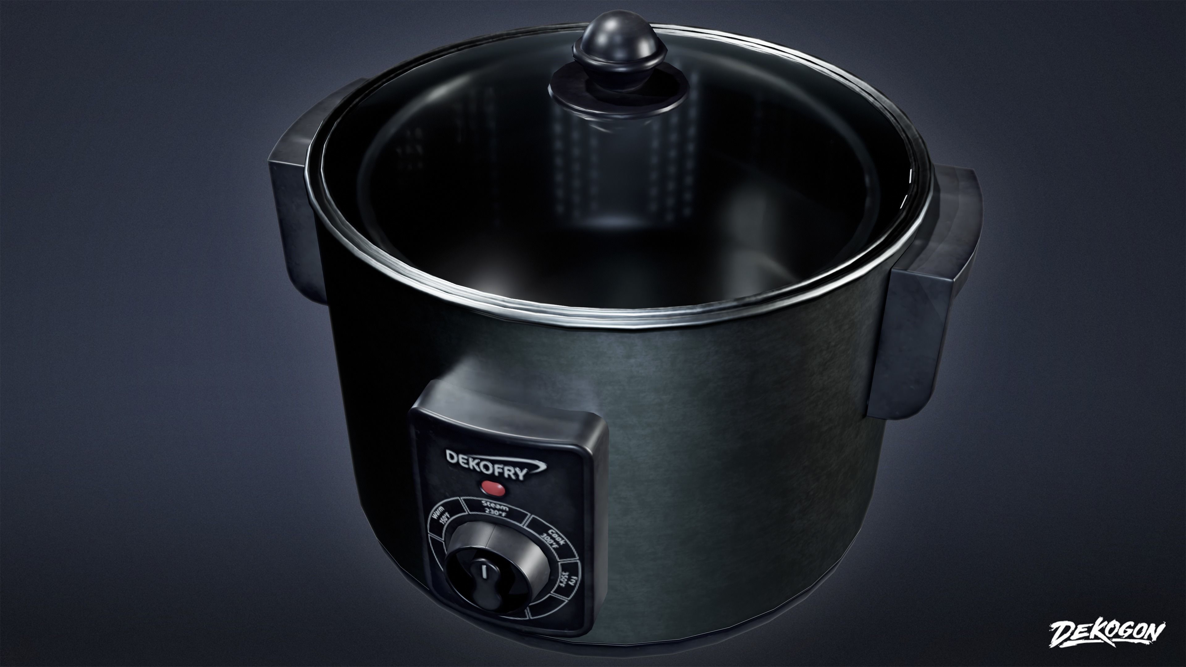 KITCHEN - Fryer 03 - LOW POLY Low-poly 3D model_4