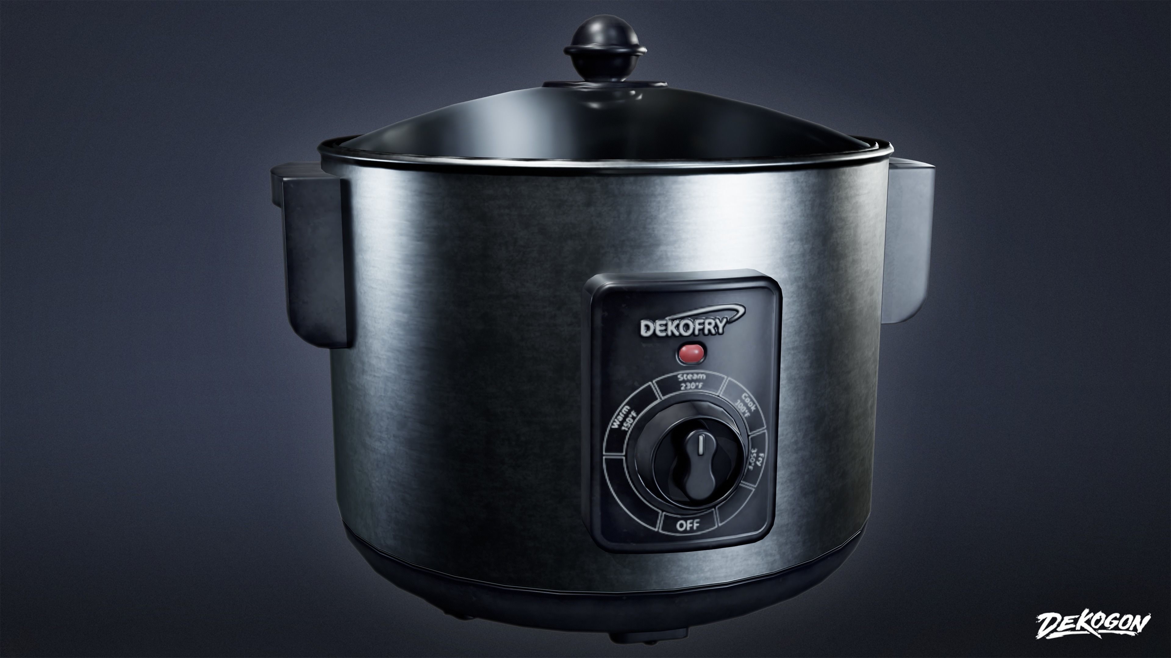 KITCHEN - Fryer 03 - LOW POLY Low-poly 3D model_3