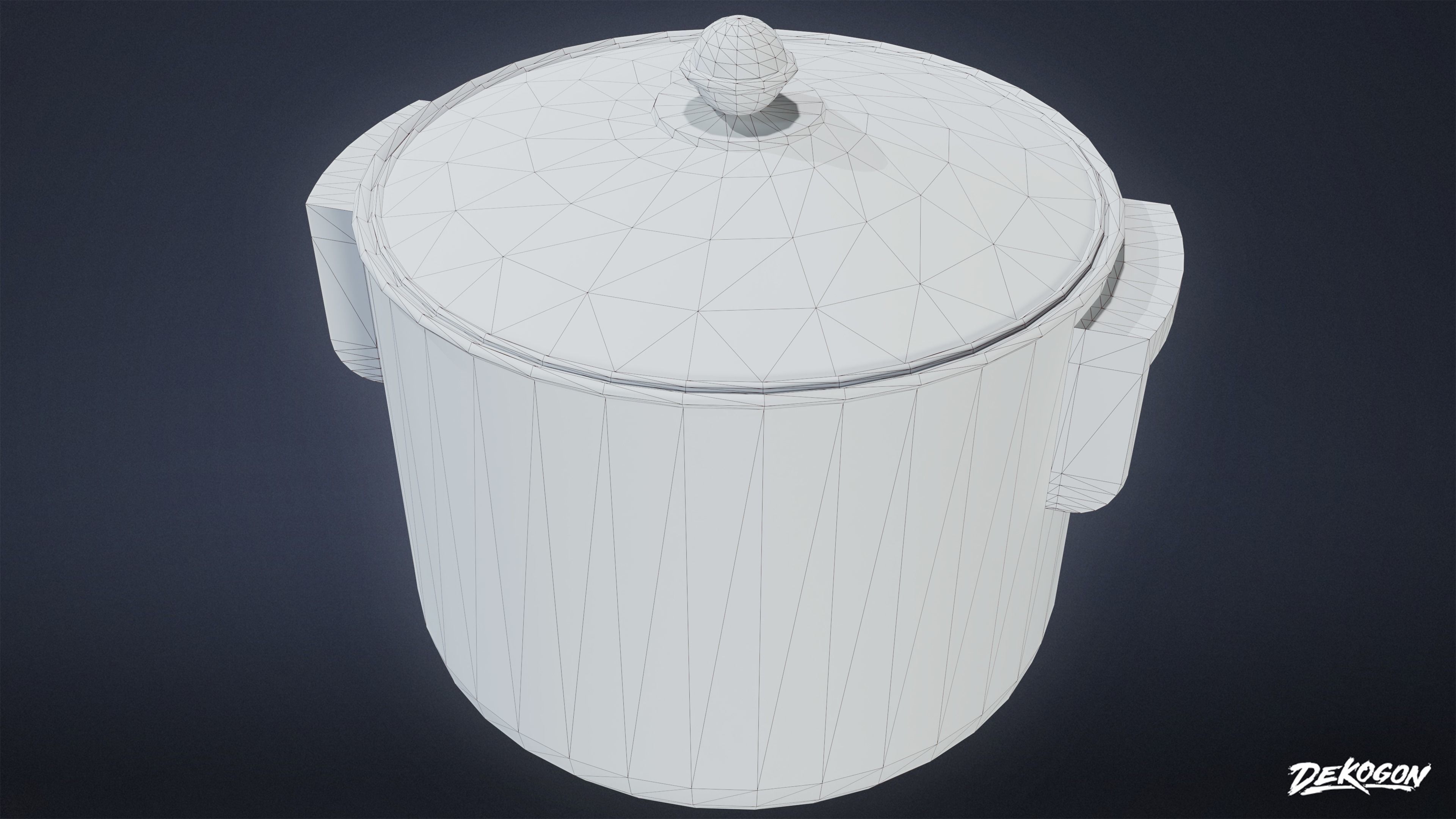 KITCHEN - Fryer 03 - LOW POLY Low-poly 3D model_1