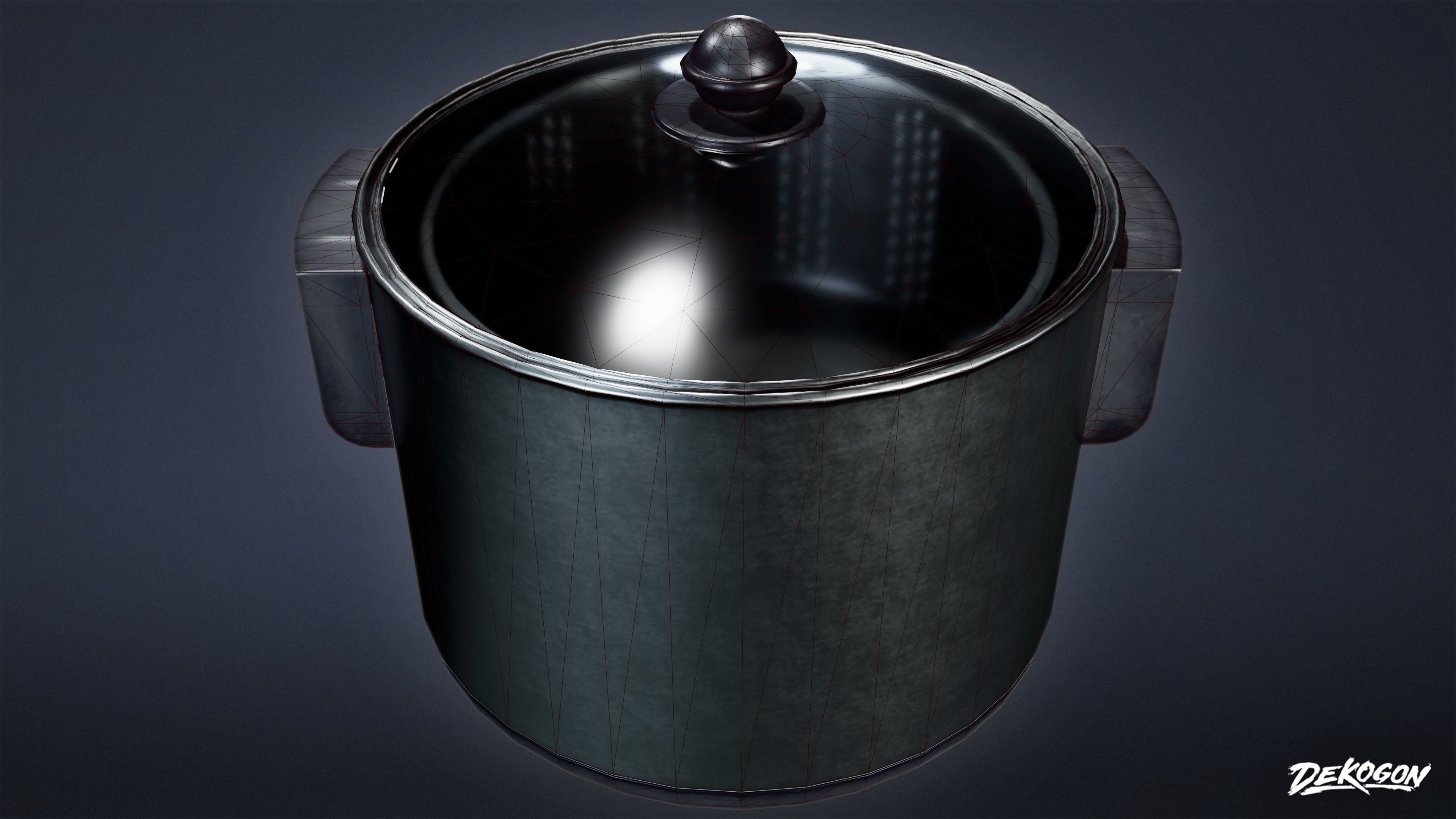 KITCHEN - Fryer 03 - LOW POLY Low-poly 3D model_2