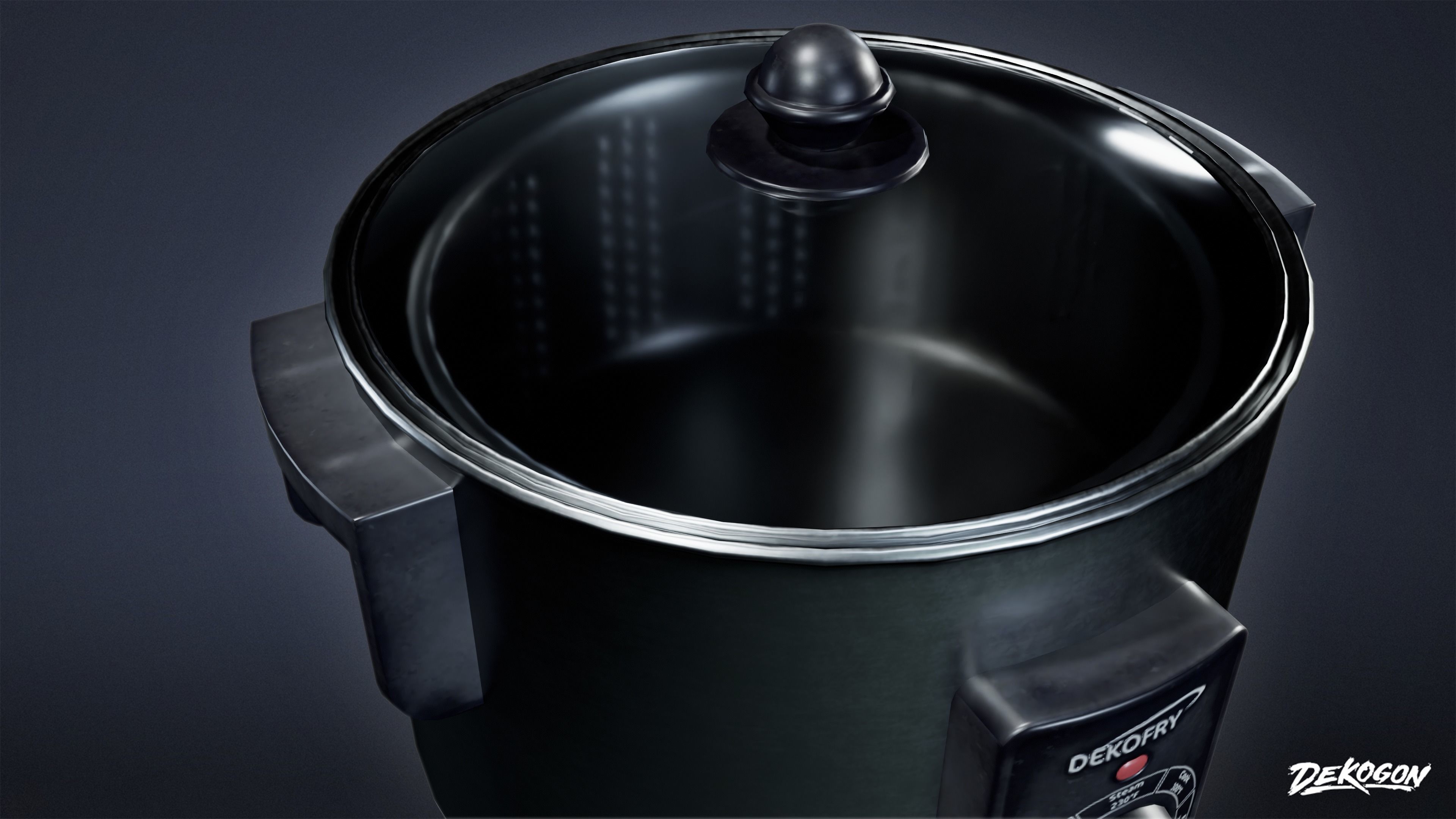 KITCHEN - Fryer 03 - LOW POLY Low-poly 3D model_5