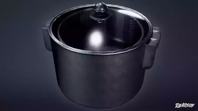 KITCHEN - Fryer 03 - LOW POLY Low-poly 3D model