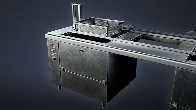 KITCHEN - Fryer 04 - LOW POLY Low-poly 3D model 6