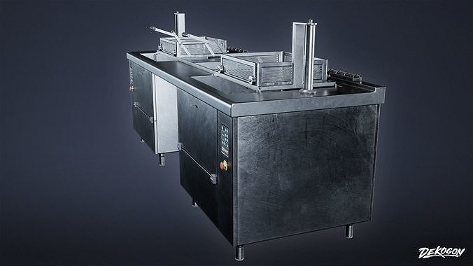 KITCHEN - Fryer 04 - LOW POLY Low-poly 3D model 4