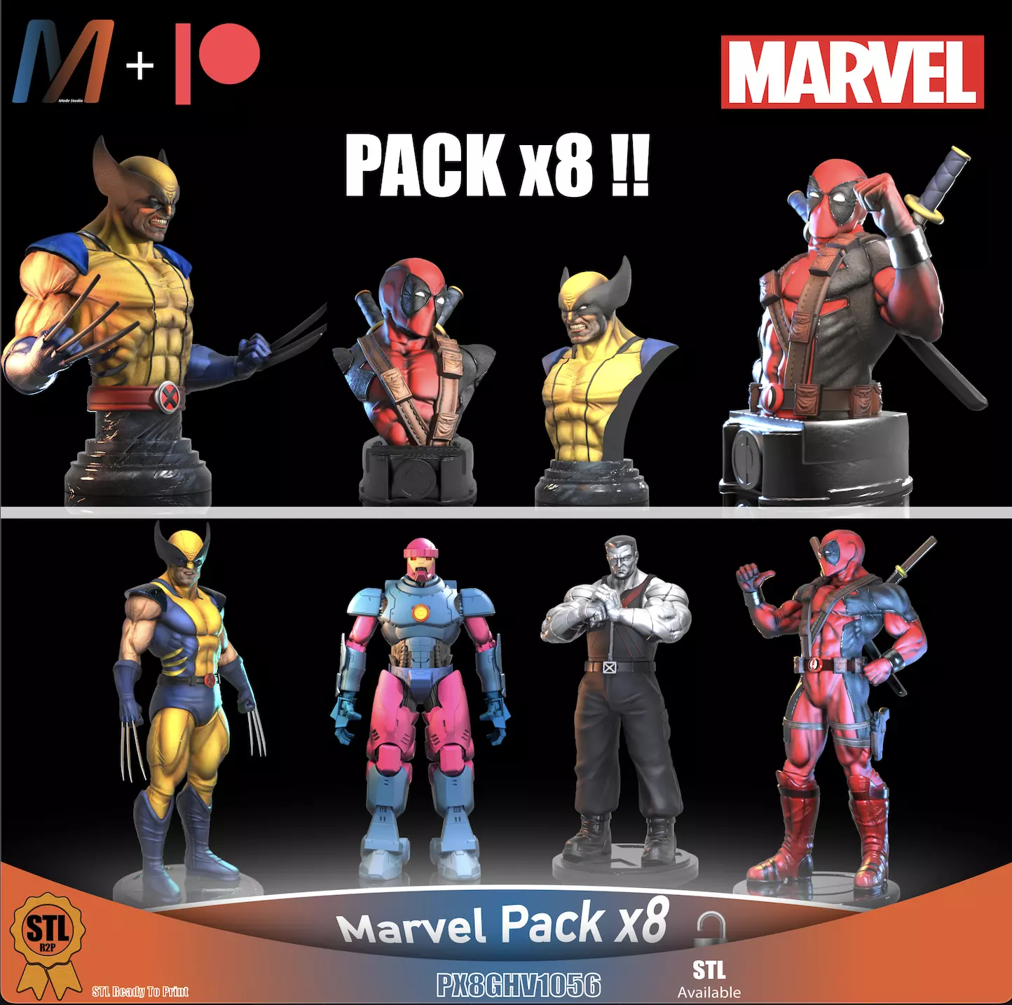 PX8GHV1056 - MARVEL PACK X8 3D print model_0
