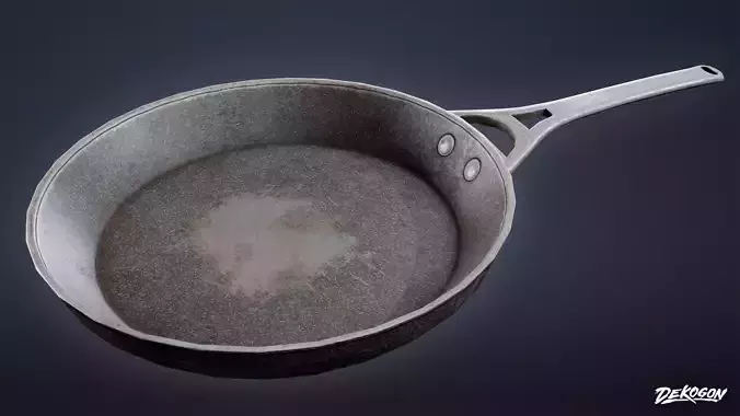 KITCHEN - Frying Pan 01 - LOW POLY Low-poly 3D model