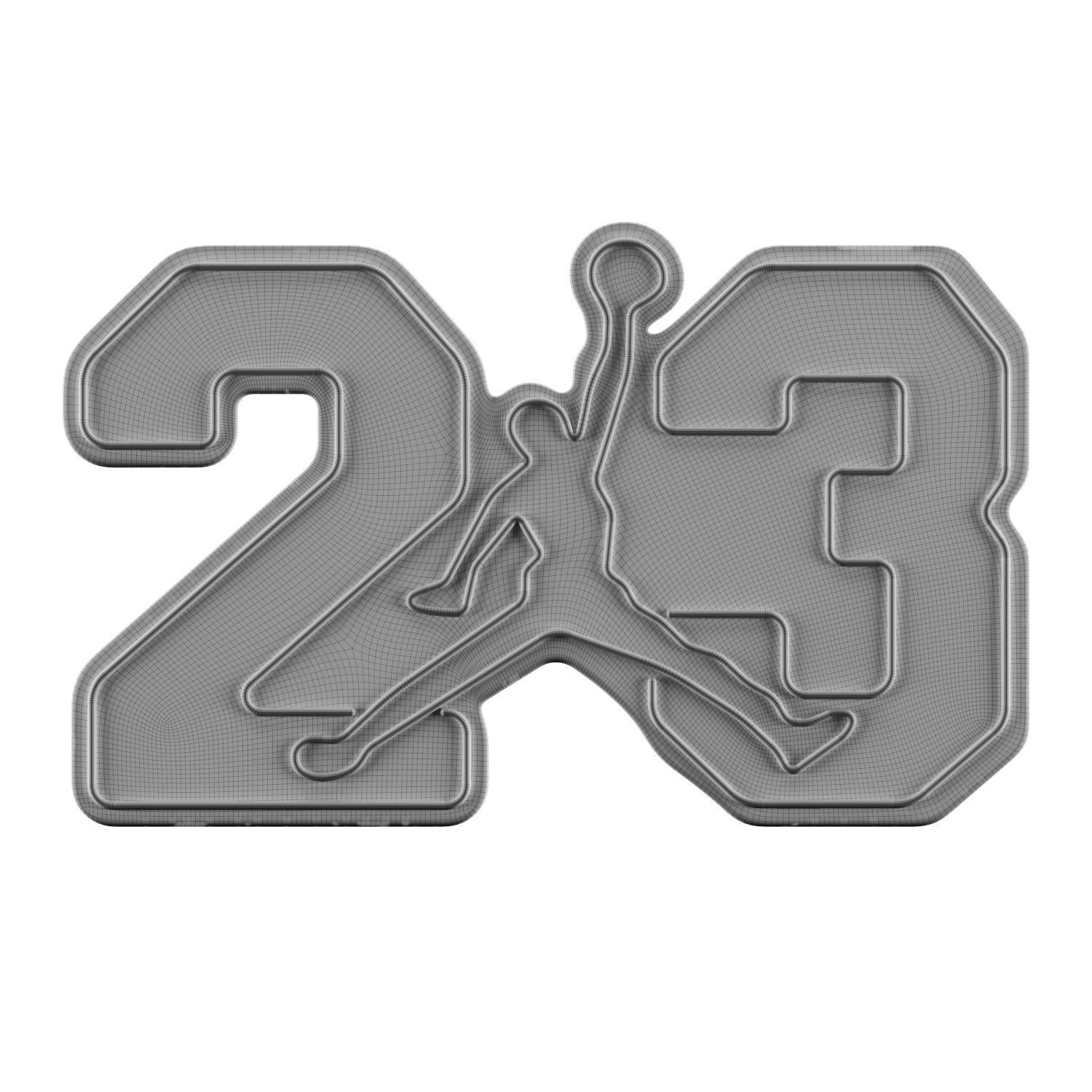 23 Jordan Neon Sign 3D model_2