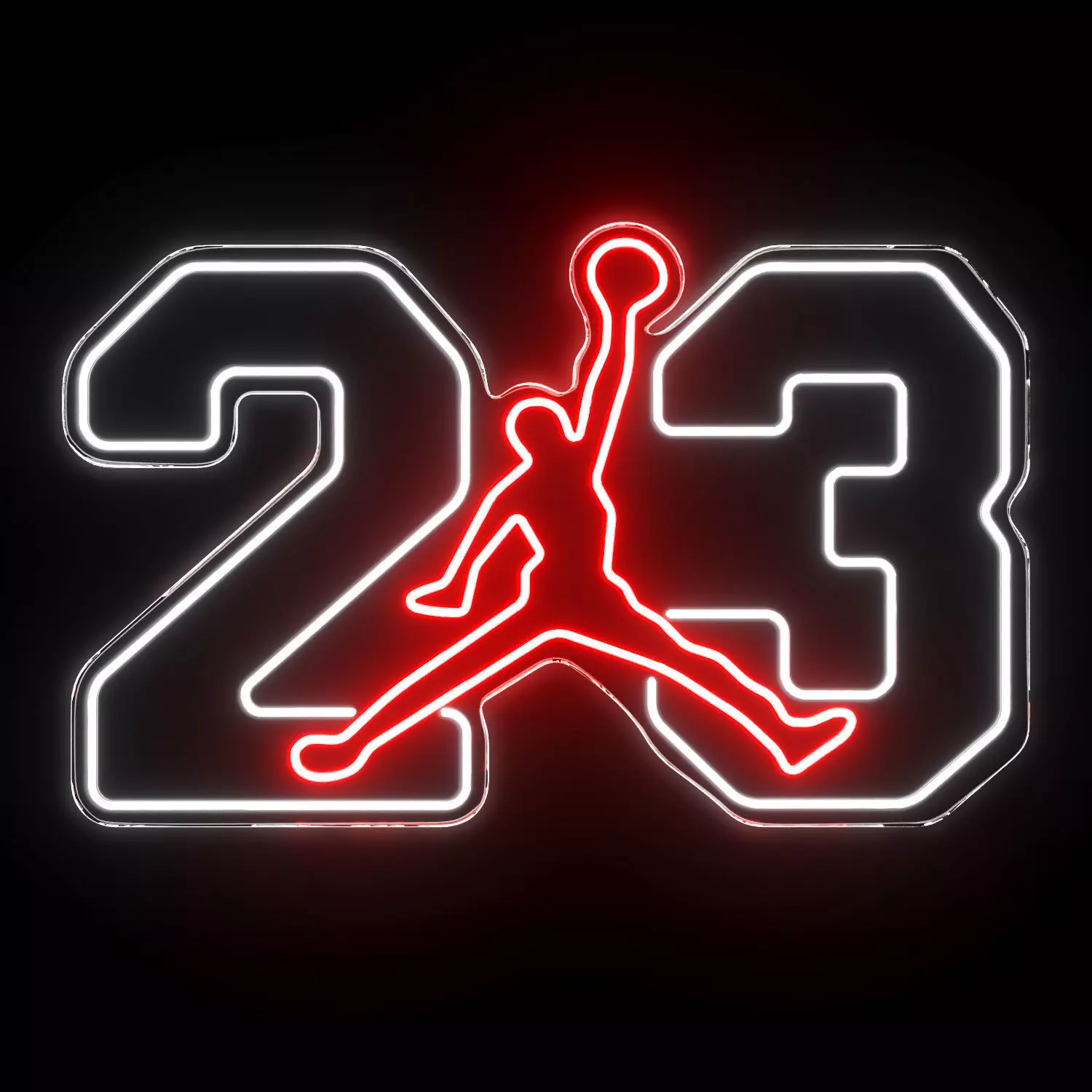 23 Jordan Neon Sign 3D model_0