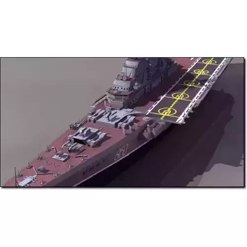Kiev Russian Aircraft Carrier Studio Max 3D model