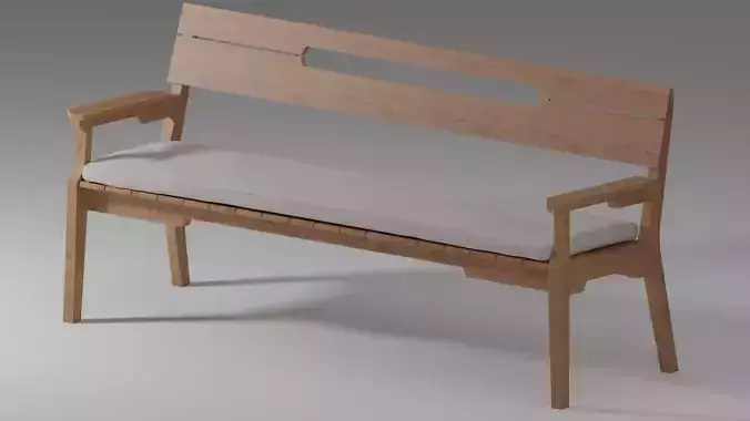 Bench Otero 3 seats by Butzke