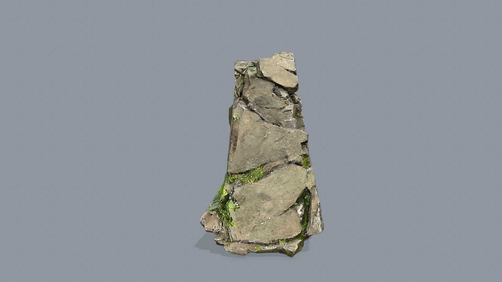 mossy rocks Low-poly 3D model_6