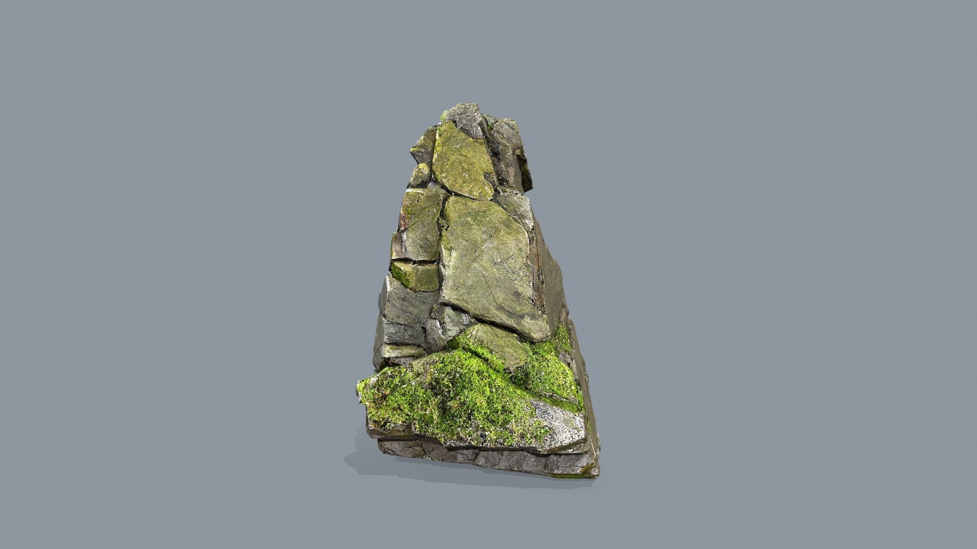 mossy rocks Low-poly 3D model_8