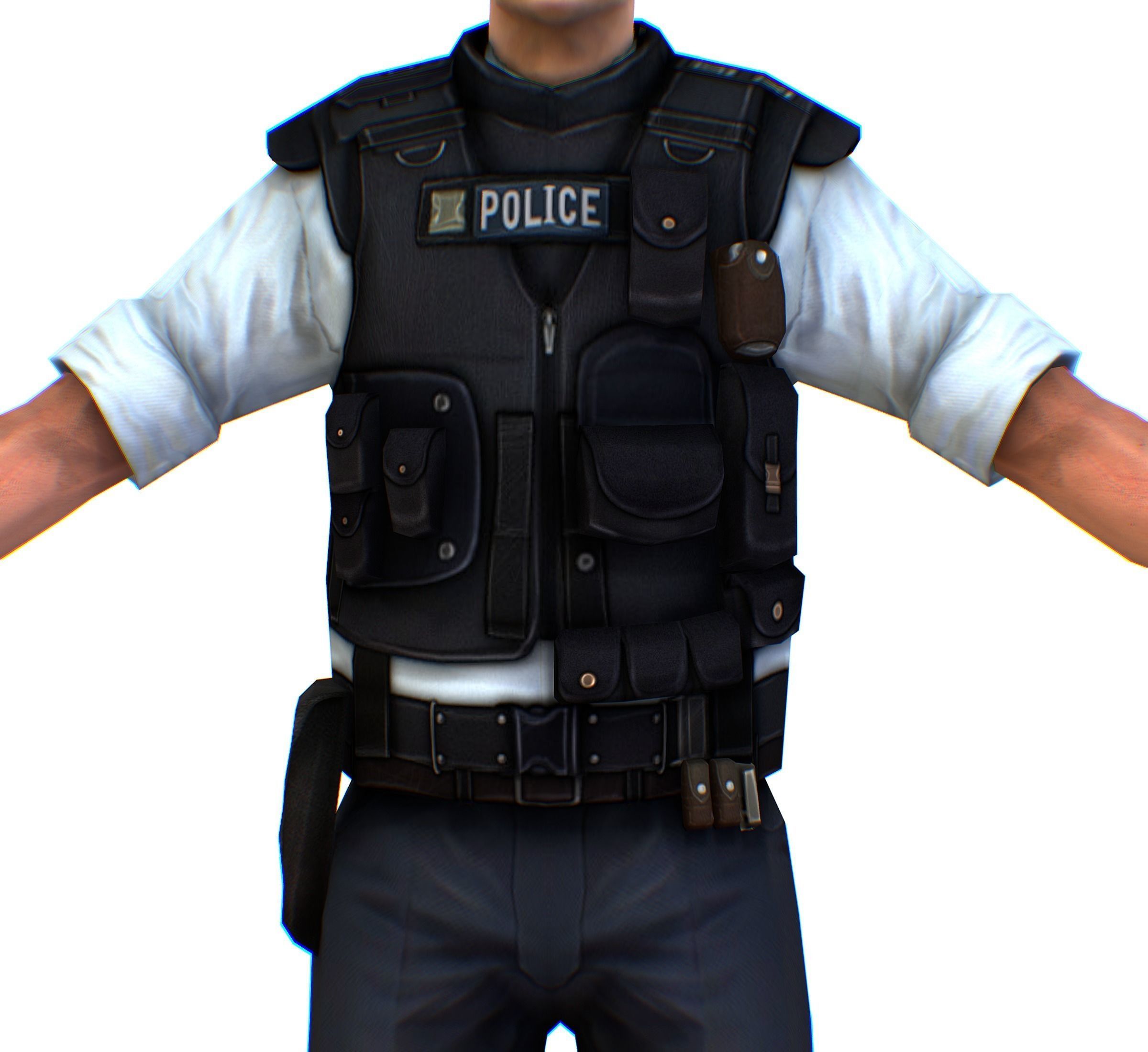 London Man Police Officer Gendarme Low-poly 3D model_18