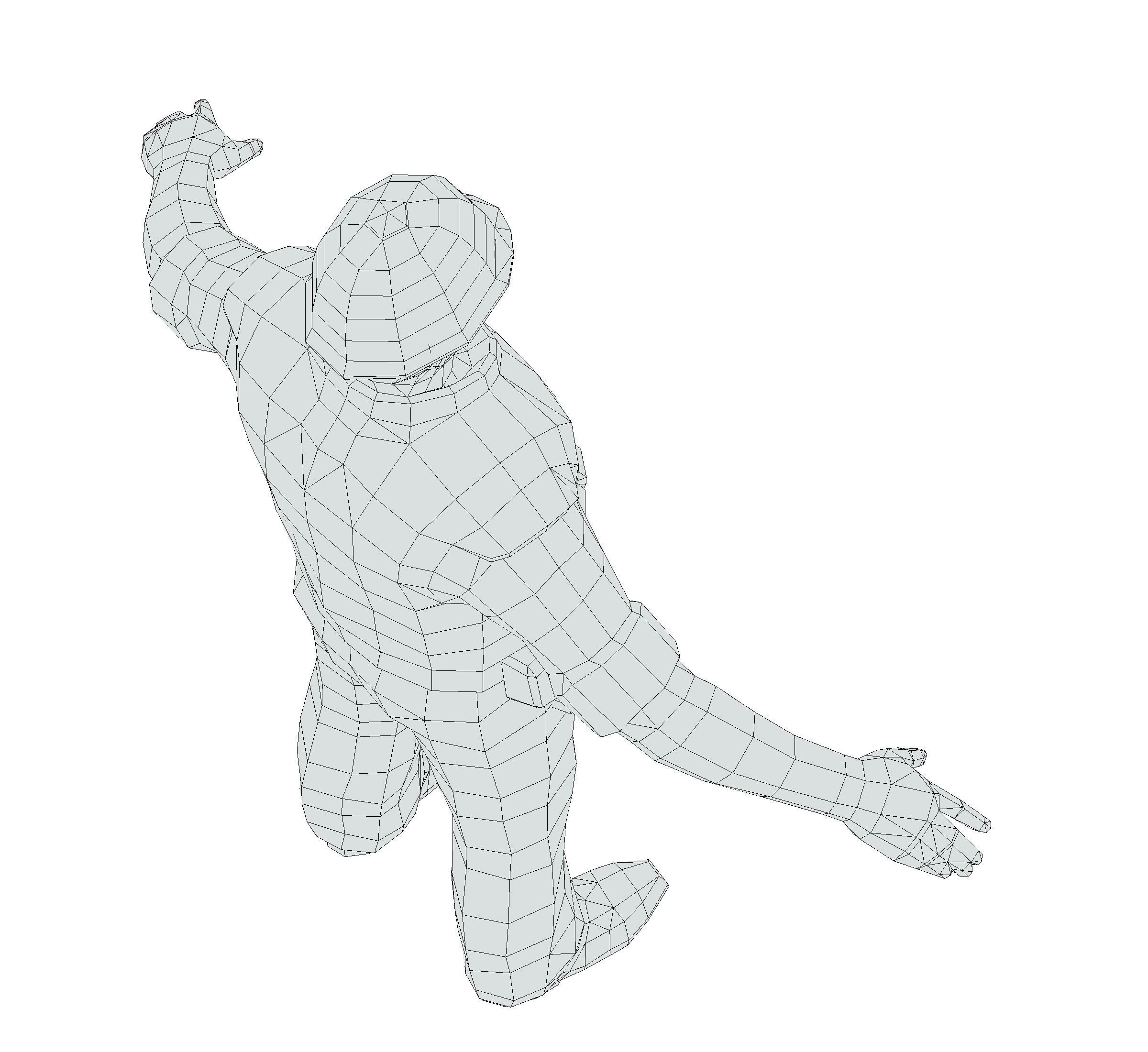 London Man Police Officer Gendarme Low-poly 3D model_24