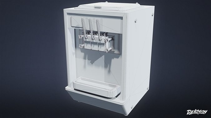 KITCHEN - Ice Cream Machine 01 - LOW POLY Low-poly 3D model 2