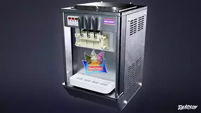 KITCHEN - Ice Cream Machine 01 - LOW POLY