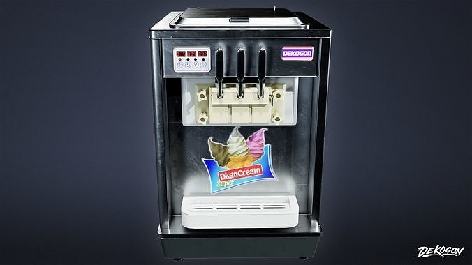 KITCHEN - Ice Cream Machine 01 - LOW POLY Low-poly 3D model 3