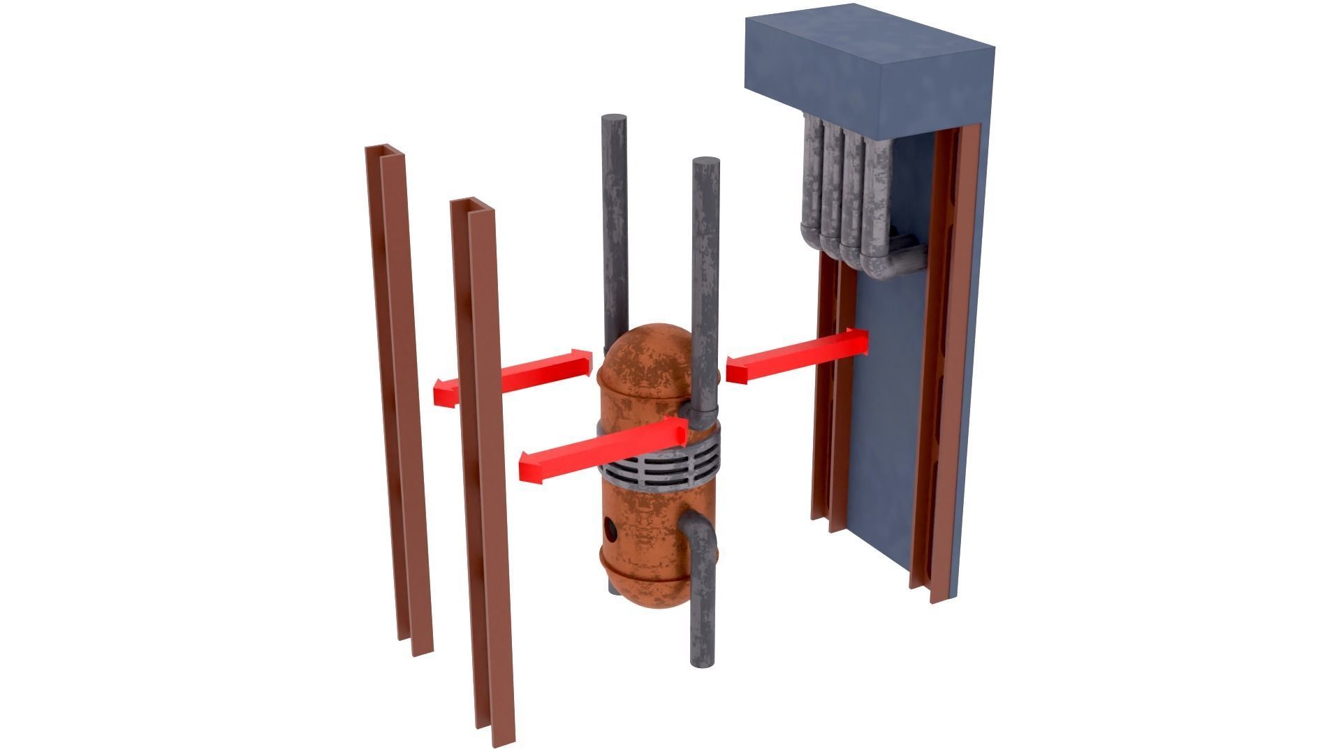 Set 7a - Death Star Hallway 1 1-12 scale Blackseries 3D print model_21