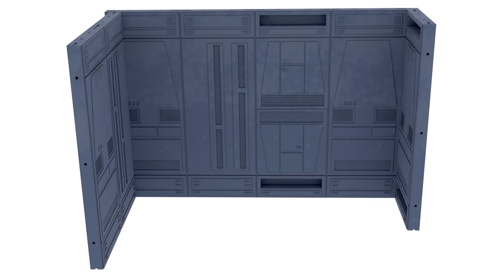 Set 7a - Death Star Hallway 1 1-12 scale Blackseries 3D print model_14