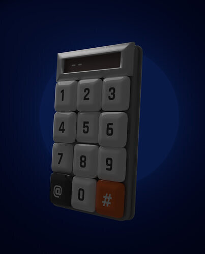 NUMPAD Low-poly 3D model