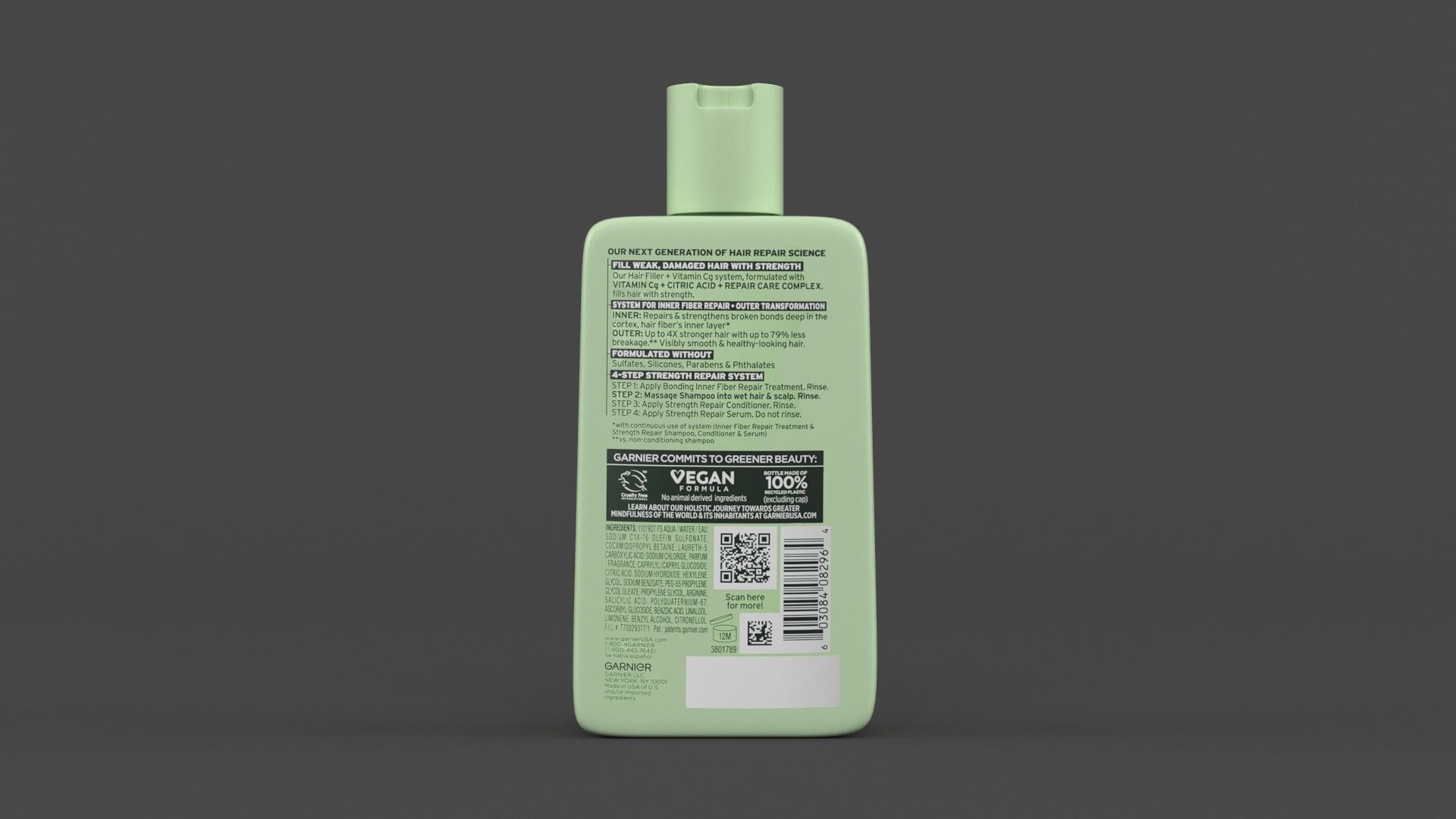 Garnier Shampoo and Conditioner 3D model_5