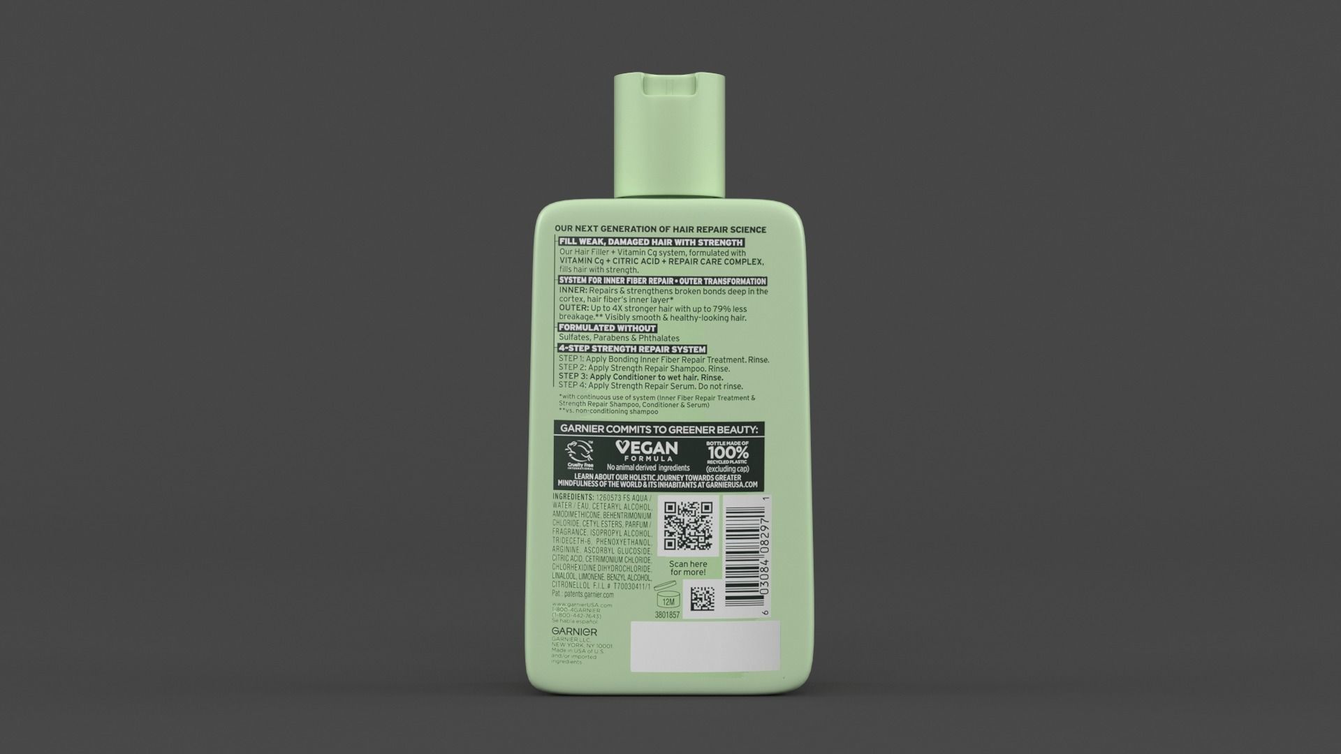 Garnier Shampoo and Conditioner 3D model_2