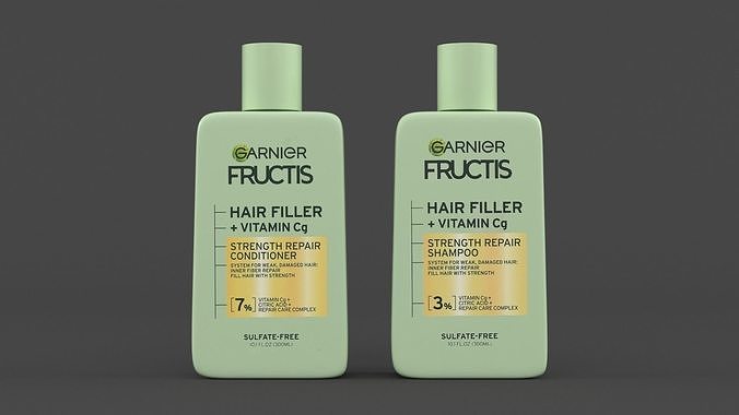 Garnier Shampoo and Conditioner 3D model