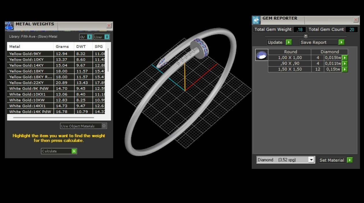 Juste un clou  Bracelet 18 Size with Gems Small Version N179 3D print model_8