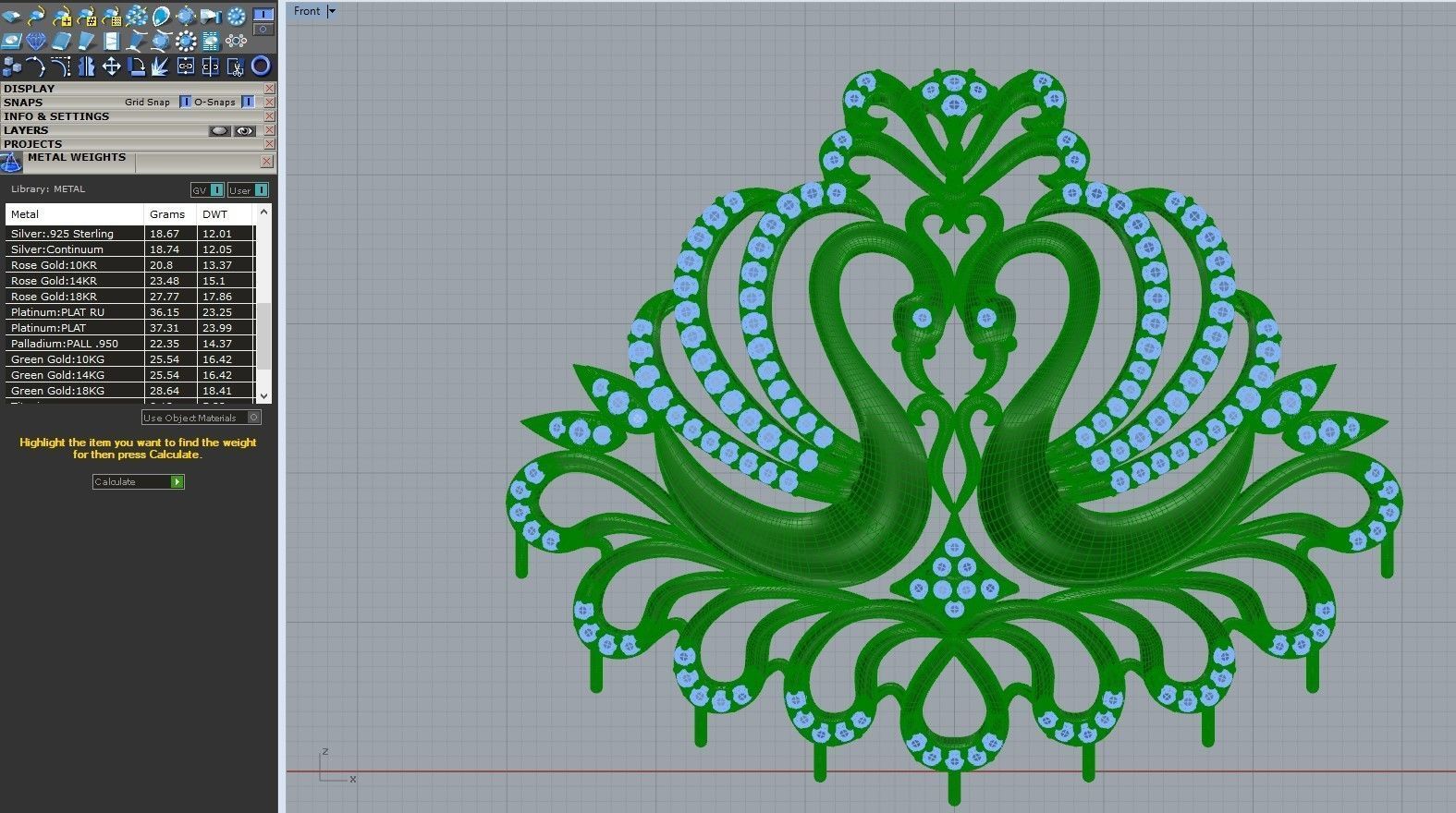 Swans Pendant 3D print model_3