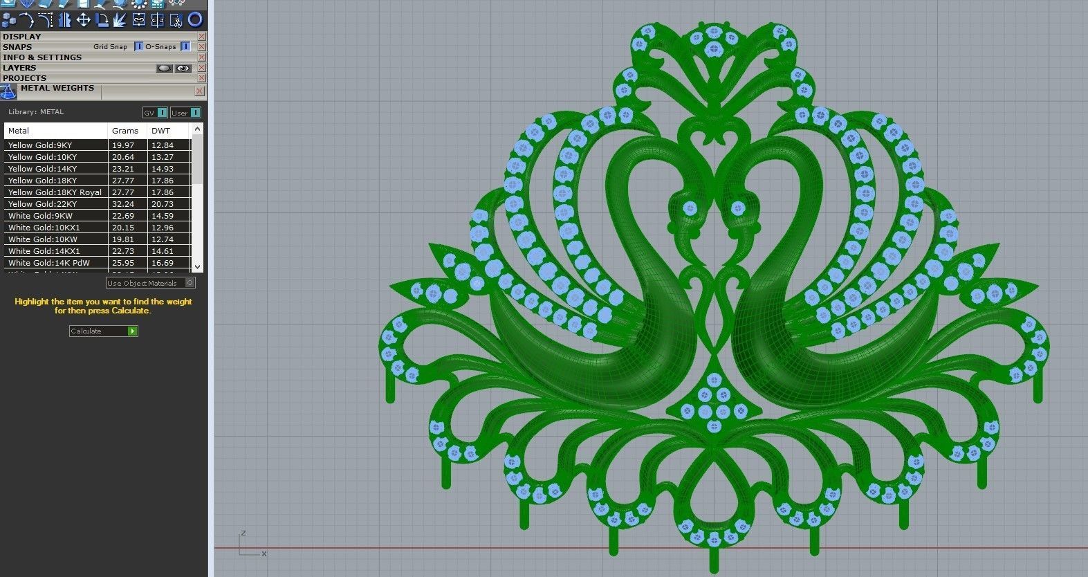 Swans Pendant 3D print model_2