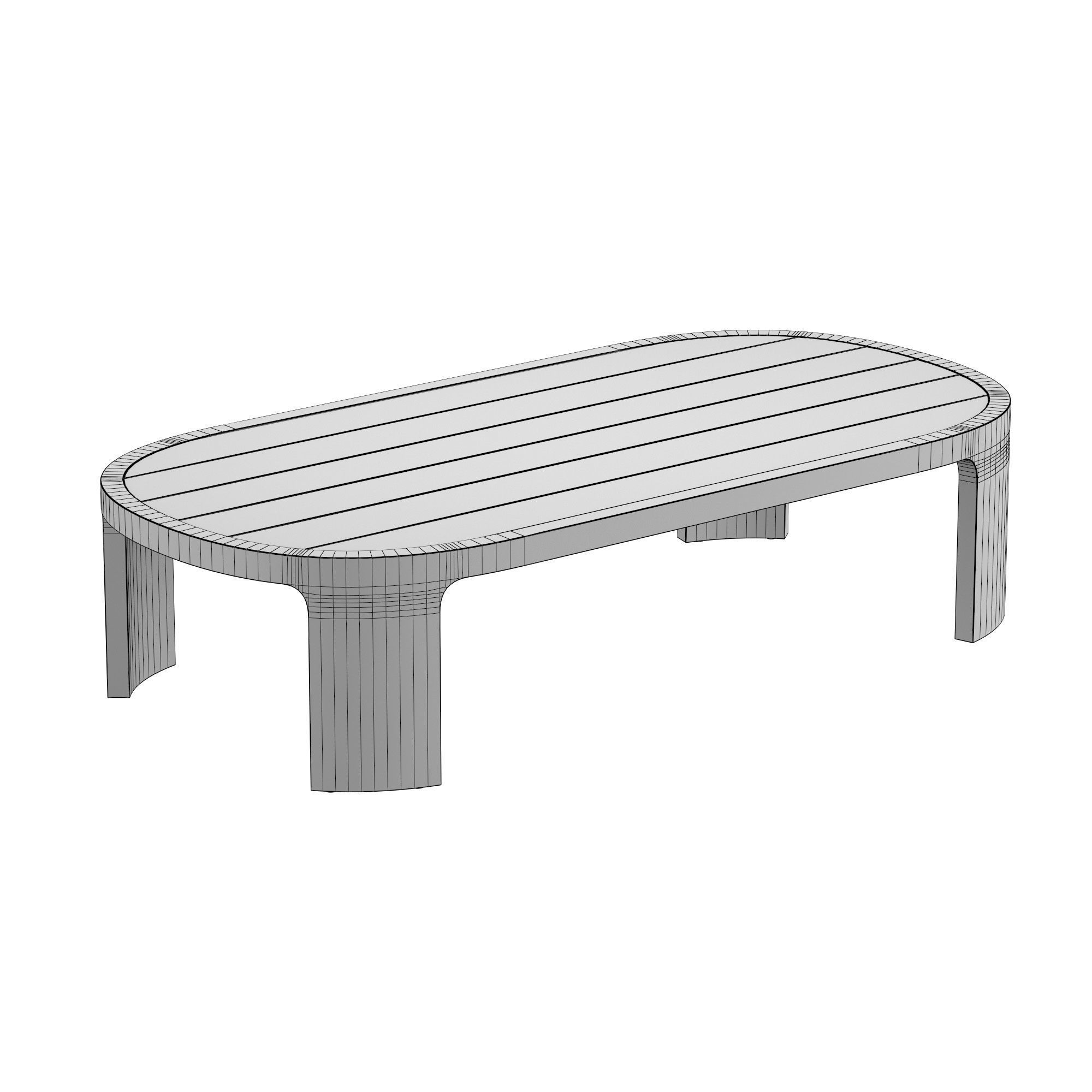 BRONTE TEAK RECTANGULAR COFFEE TABLE 3D model_5