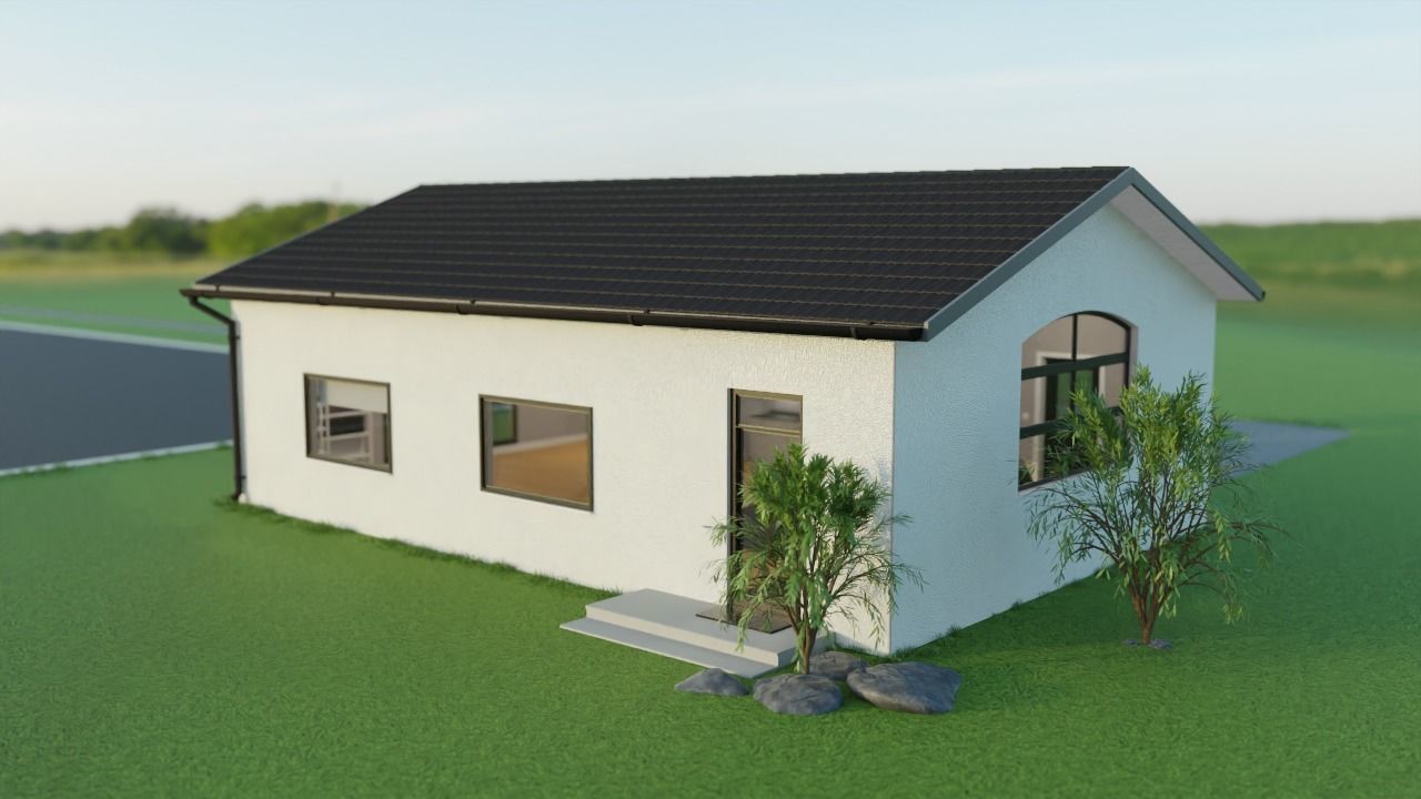 Studio house with loft and environment 2024 3D model_7