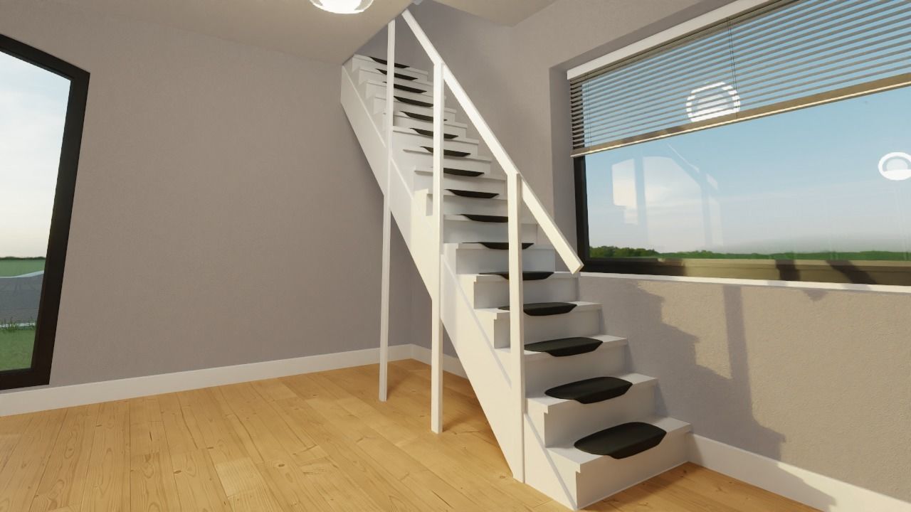 Studio house with loft and environment 2024 3D model_5