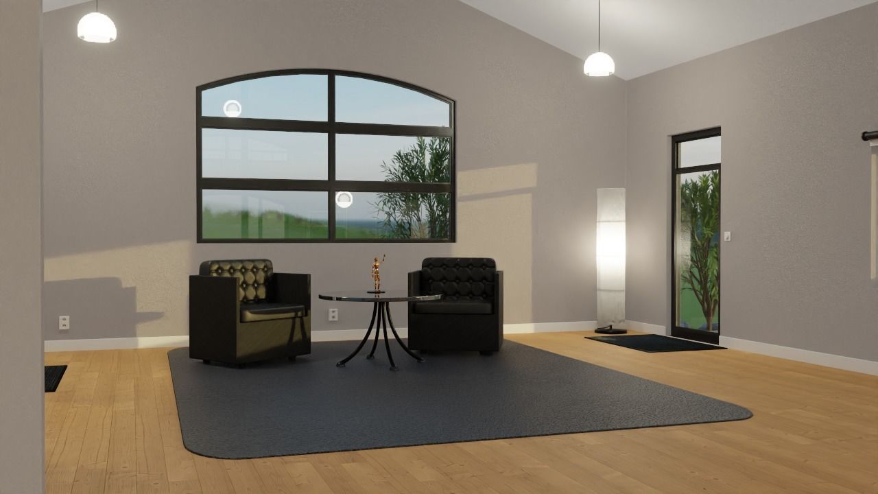 Studio house with loft and environment 2024 3D model_2