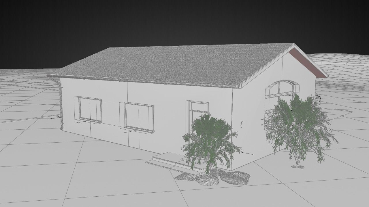 Studio house with loft and environment 2024 3D model_10