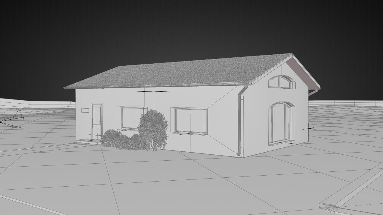 Studio house with loft and environment 2024 3D model_9