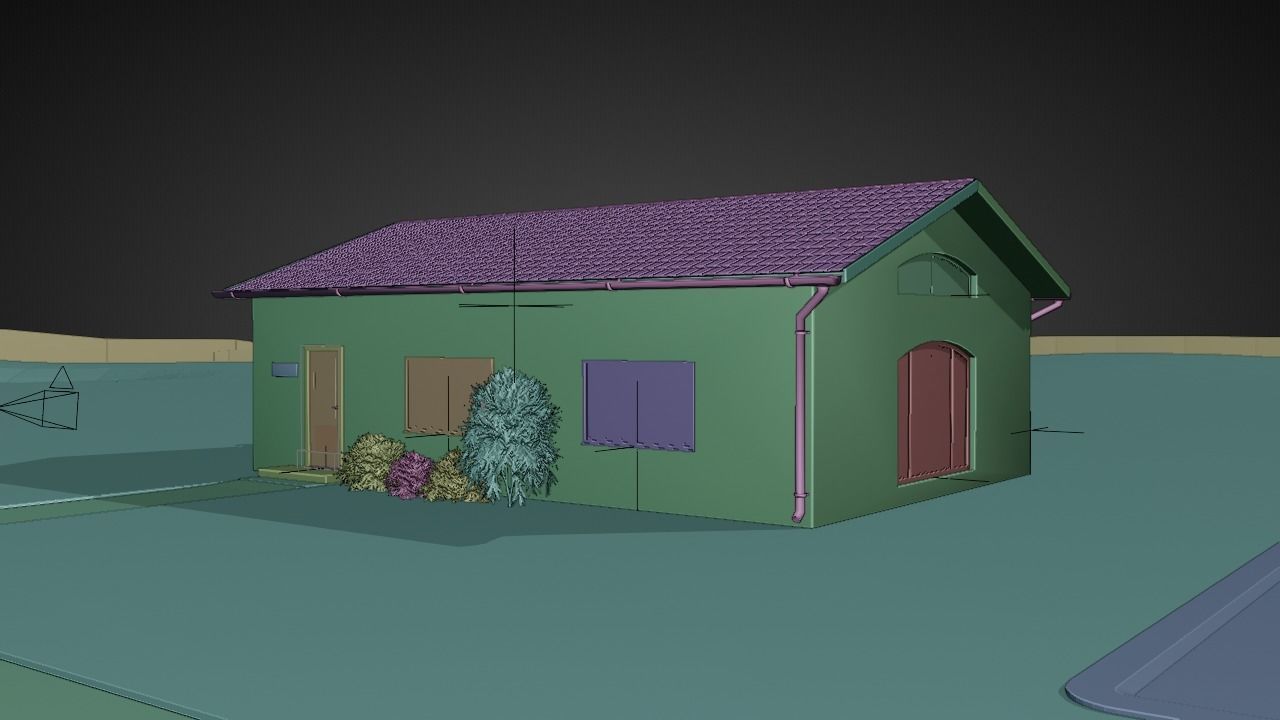 Studio house with loft and environment 2024 3D model_17