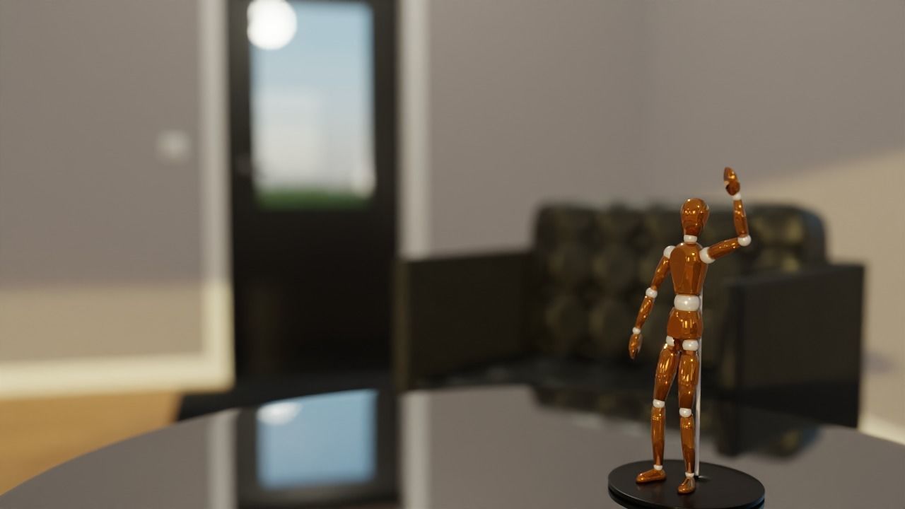 Studio house with loft and environment 2024 3D model_6