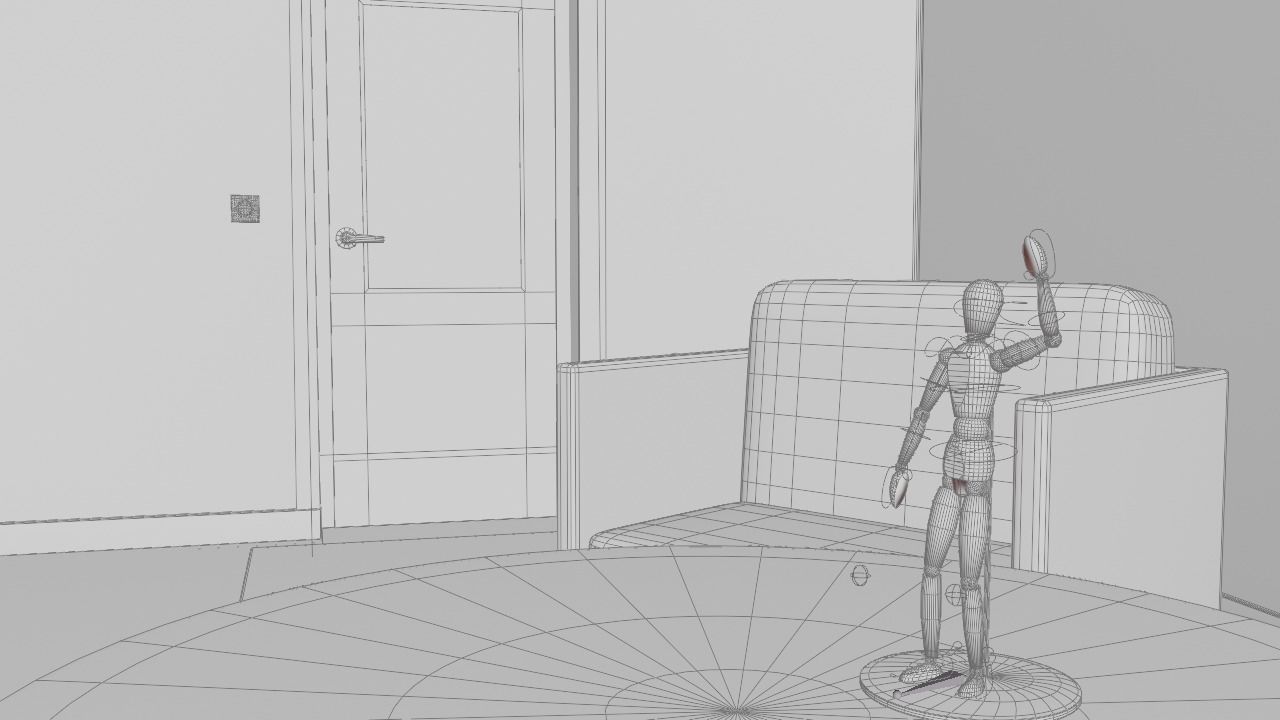 Studio house with loft and environment 2024 3D model_15