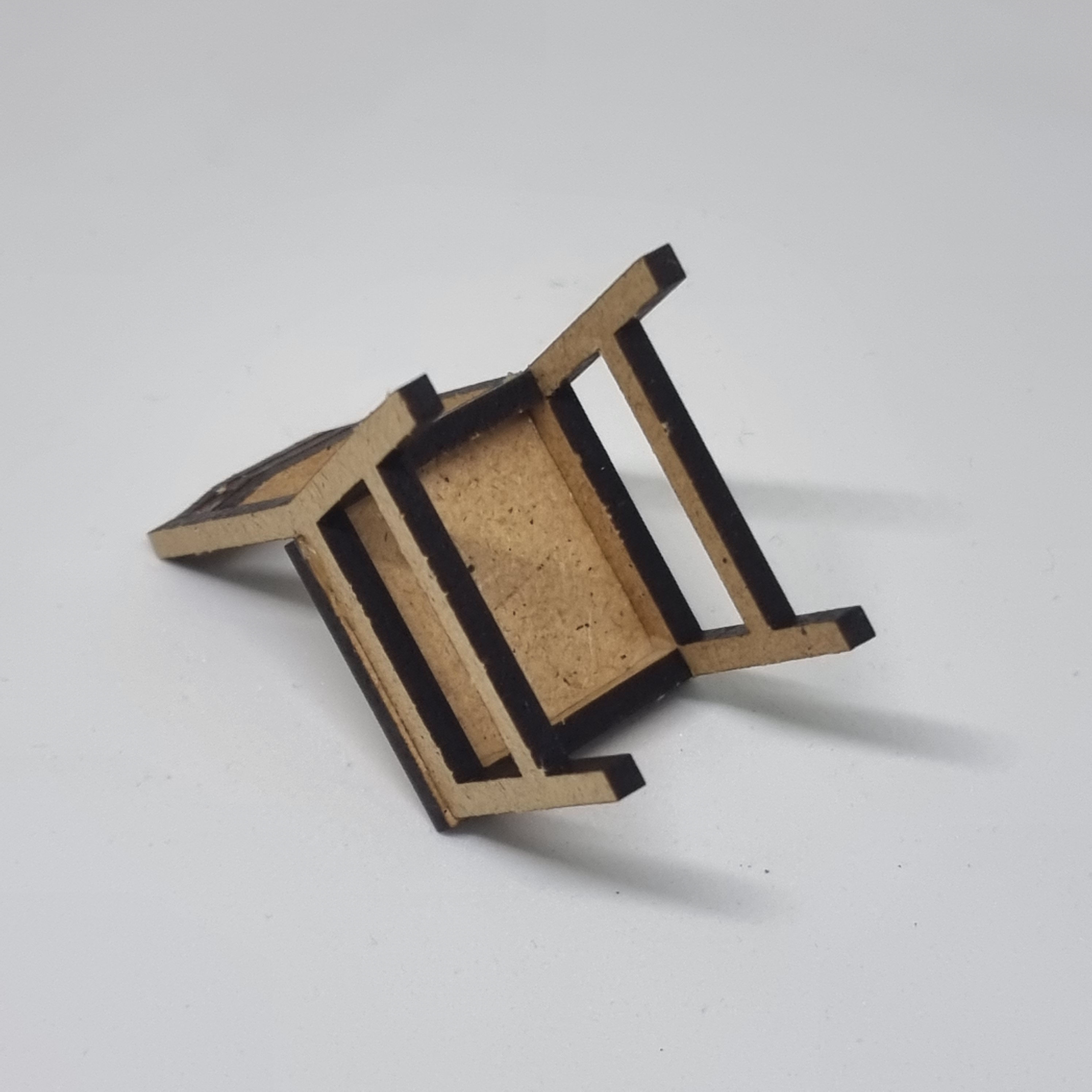 Miniature Chair for laser cutting machine 3D print model_2