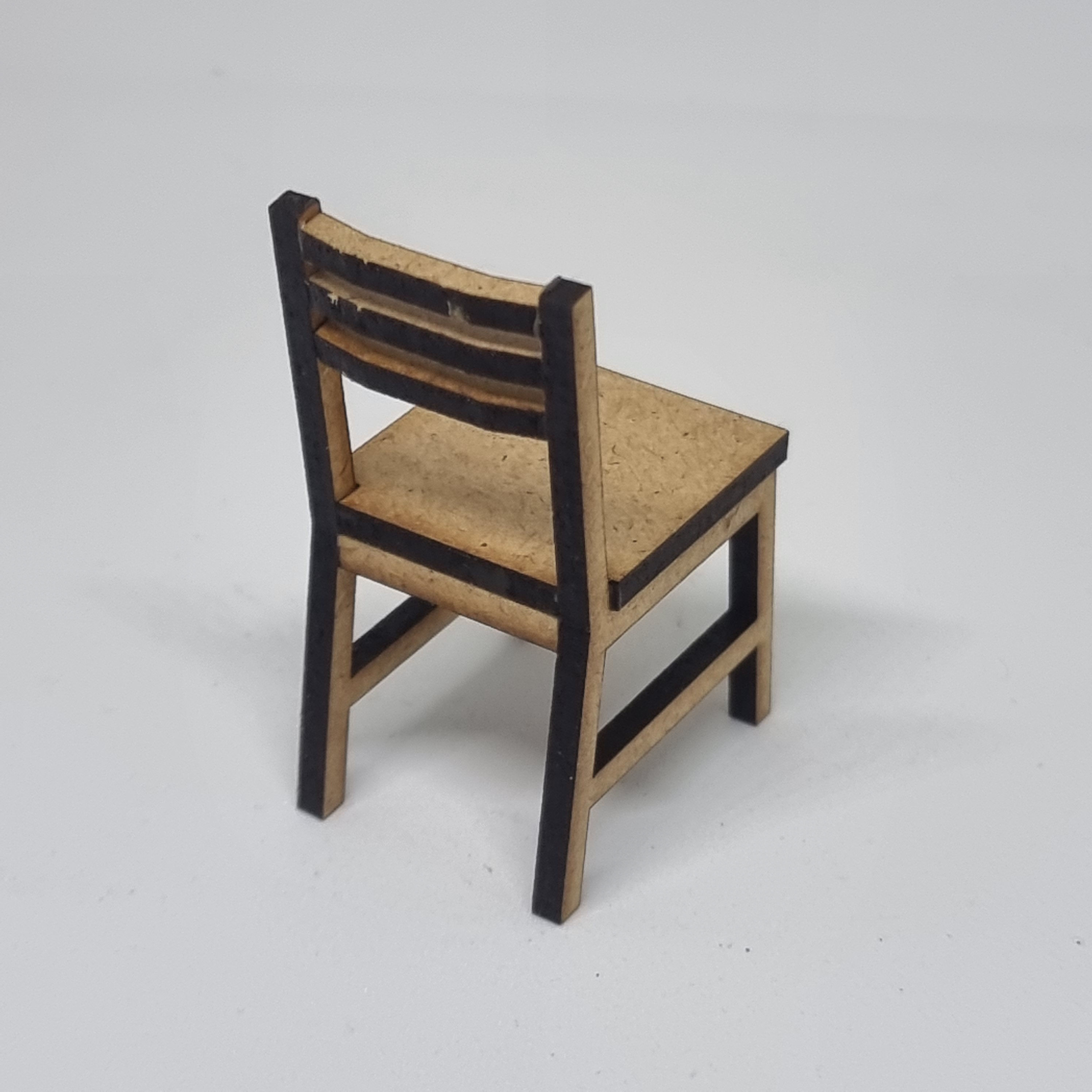 Miniature Chair for laser cutting machine 3D print model_1